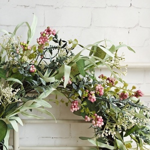 Hot Sales <strong>Spring</strong> Green Leaves Artificial Wild Flower <strong>Wreath</strong> <strong>for</strong> <strong>Front</strong> <strong>Door</strong> Decorative - Product Image 3