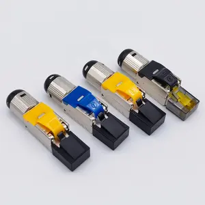 FTP Toolless Rj45 Modular Plug 8P8C Shielded Cat7 Cat8 Field Termination Plug Connector