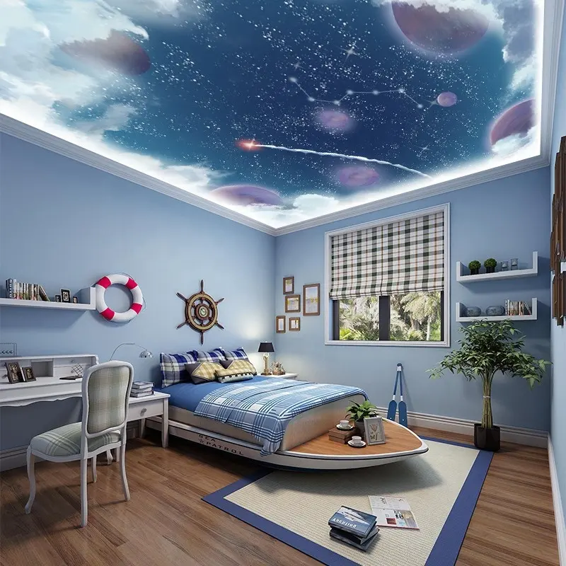 Custom child roof wallpaper ceiling stars printing 3d murals for home decoration