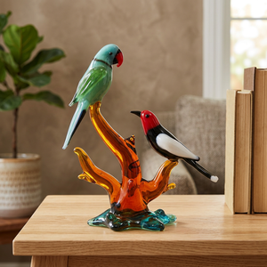 Nuevo adorno de cristal de Murano soplado a mano, estilo Art Deco, con diseño de pavo real, para decoración del hogar en Diwali y bodas. - Product Image 3