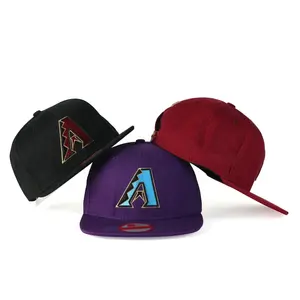 Topi grosir kustom topi bisbol 6 Panel topi NY topi Snapback asli gaya Hip Hop dengan Logo bordir topi olahraga katun