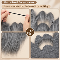 Longue fausse barbe multicolore de 40 cm, accessoire de déguisement de pirate, poils faciaux pour jeux de rôle, Halloween, Noël, cosplay, fêtes et événements