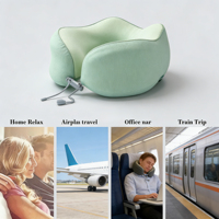 Oreiller de voyage orthopédique lavable pour avion, design incurvé tendance, directement du fabricant
