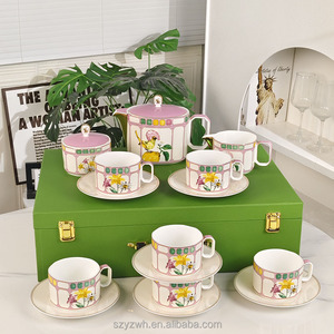 Light Luxury High-end <strong>Tea</strong> Pot Milk Pot Sugar Pot Coffee Cup <strong>Set</strong> Home Banquet Dinner <strong>Party</strong> <strong>Tea</strong> Cup Gift <strong>Tea</strong> <strong>Set</strong> - Product Image 2