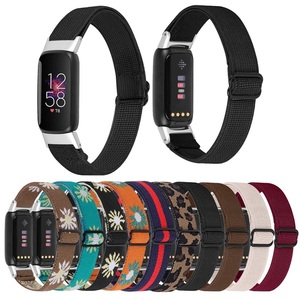 <span class=keywords><strong>Bracelet</strong></span> de connecteur en métal pour <span class=keywords><strong>Fitbit</strong></span> <span class=keywords><strong>Luxe</strong></span> Special Edition Pattern Printing <span class=keywords><strong>Bracelet</strong></span> de montre en nylon élastique réglable - Product Image 1