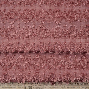 Nuovo arrivo ondulato frangia Chiffon tessuto Jacquard fiore taglio nappa tessuto per donna capelli camicia - Product Image 4