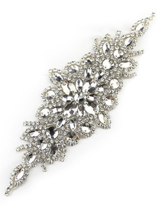 New Fashion Rhinestone Custom Make Applique Iron em Patches Glitter WRA-180 - Product Image 6