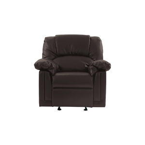 Db Motion Brown Bonded Leather Recliner Chair Manual Operation Modern Design <b>Cushion</b> Back <b>Padded</b> Arm Living Room Sofa Metal - Product Image 4