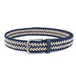 QIAOREN karışık renk elastik streç halat dokuma erkekler için renkli örgülü kemer günlük kot - Product Image 1