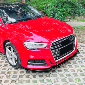 Amp Z Front Bumper Lip Splitter Carbon Fiber Texture Matte Finish For Audi A3 S3 8V 2017 2020 S Line - Product Image 2