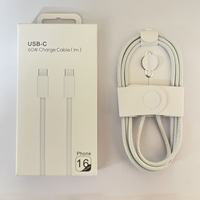Câble de charge rapide en nylon Type-C vers Type-C blanc et orange de haute qualité 1M 60W pour iPhone 15/16/17 et ordinateur