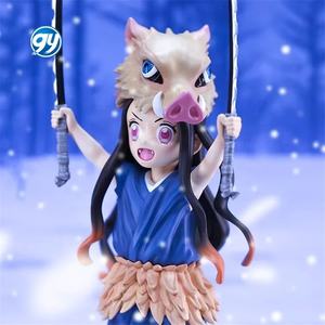 Demoned Slayer Nezuko <span class=keywords><strong>Cosplay</strong></span> <span class=keywords><strong>Inosuke</strong></span> cabeza de jabalí de pie Pose figura modelo en caja coleccionable <span class=keywords><strong>Anime</strong></span> estatua al por mayor - Product Image 3
