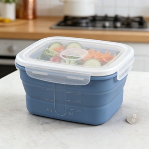 Boîte à lunch en silicone de qualité alimentaire, boîte de conservation pour congélateur, boîte de rangement pour fruits et légumes, boîte de conservation pour produits surgelés, boîte de fraîcheur - Product Image 6