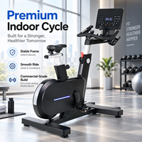 Vélo de spinning commercial K-FIT GSK6, capacité 180 kg, 40 niveaux de résistance, siège à réglage rapide, roues de transport, cardio à domicile