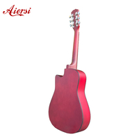 Cheap Price Custom Brand 38 Inch Acoustic Guitar Small Size All Basswood Beginner Boy Girl Cutaway Practice String Instrument