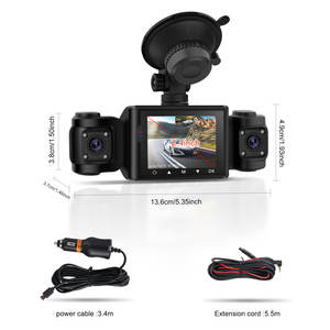 Podofo 4 렌즈 대시 캠 DVR 2.4 ''1080P 자동차 백 박스 루프 녹음 모션 감지 야간 투시경 레코더 G 센서 OEM 도매 - Product Image 5