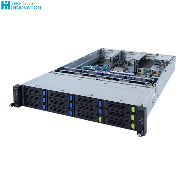 Gigabyte Rack Server 2U R282-3C1 Dual 3rd Gen Intel Xeon Scalable 12+2-Bay Gen4 NVMe/SATA/SAS 1+1x1600W 80 PLUS Platinum PWS