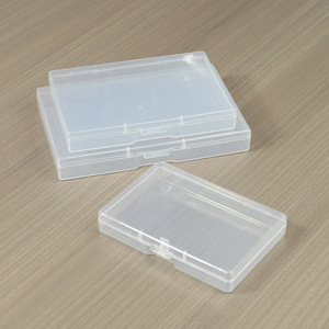 Transparent Rectangular Plastic Storage <b>Box</b> <b>Small</b> Desktop Organizer For Hardware Parts And Cards Dustproof Packaging Case - Product Image 2