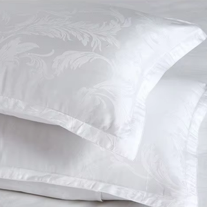 Set di Biancheria da Letto per Hotel, 60S Broccato Jacquard Stampato, Personalizzabile, Quattro Pezzi, Copripiumino Tinta Unita Bianco, Lenzuolo - Product Image 3