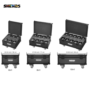 SHEHDS Estuche de vuelo personalizado 6 8 10 piezas para 6x18 Batería inalámbrica Uplights LED Par Light Stage Per Lights DJ Event - Product Image 1