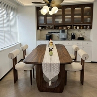 Ensemble de table et de chaises de salle à manger modernes en bois massif pour une utilisation à domicile, meubles de salle à manger