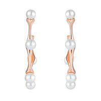 Mode européenne et américaine Boucles d'oreilles en argent 925 Nouveau Big Circle Street Shooting Exaggerated Shell Pearl Boucles d'oreilles