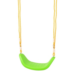 Kids Green Rutsch feste tragbare Spielplatz schaukel Sitz Kunststoff PE Seils chaukel Gebogene Sitzplatte