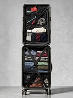 Valise trolley verticale personnalisée avec fermeture éclair à ouverture par le haut, R&D OEM/ODM, Bagage cabine pour femme en polycarbonate, Armoire mobile