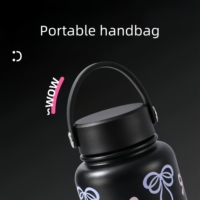 Thermos en acier inoxydable de 1000 ml, gobelet droit à double paroi, isolation sous vide, affichage de la température LED, motif personnalisable