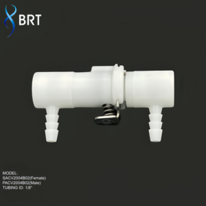 Raccord de tuyauterie à surface lisse BRT, raccord coudé en plastique à 90 degrés avec valve mâle 1/4 pouce, raccord rapide - Product Image 3