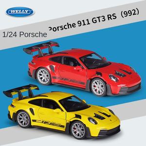 Borraccia 1:24 modello Pors-che 9-11 GT3 RS 992 metallo porta aperta per ragazzi in lega customizzata auto da collezione - Product Image 2
