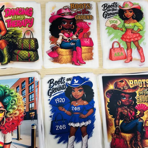 Заводская новинка, дизайн ботинок, печать, термопереводные виниловые наклейки на DTF, термонаклейки, готовые к нажатию для мешков для одежды - Product Image 1