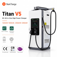 Nouvelle borne de recharge rapide DC Starcharge Titan V5 120kW 180kW, marque CPO, interface utilisateur personnalisable, borne de recharge intelligente pour véhicules électriques, blanche