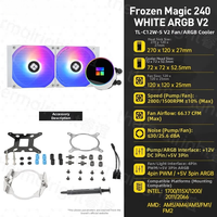 Refroidisseur liquide pour processeur Thermalright Frozen Magic 240 White ARGB V2 & Black ARGB V2 240 mm pour AMD AM5 Intel LGA1700 LGA1851 Vente en gros