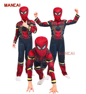 Disfraz de Superhéroe Muscular para Niños, Traje de Cuerpo Entero con <span class=keywords><strong>M</strong></span>áscara, Disfraz de Carnaval de Halloween, Cosplay, Estilo 3D, Iron Spider, Disfraces Musculosos para Niños - Product Image 3