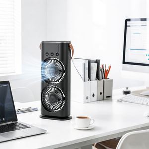 Water Cooling <b>Fan</b> Portable Dual-<b>Head</b> Large Capacity Minimalist Stylish Durable Colling <b>Fan</b> for Indoor - Product Image 6