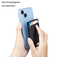 Support de téléphone multifonctionnel magnétique 3-en-1 avec chargeur sans fil et fente pour carte arrière, compatible avec la visualisation horizontale et verticale