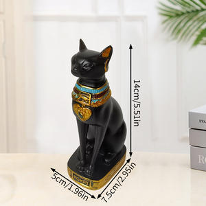 Luxe mignon dessin animé blanc <span class=keywords><strong>chat</strong></span> <span class=keywords><strong>noir</strong></span> ornements de noël articles chanceux <span class=keywords><strong>chat</strong></span> Statues résine artisanat pour cadeaux chambre décoration de la maison en vrac - Product Image 6