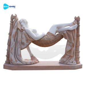 Statue <span class=keywords><strong>de</strong></span> femme endormie grandeur nature en marbre pour jardin, statue décorative en marbre naturel faite <span class=keywords><strong>à</strong></span> <span class=keywords><strong>la</strong></span> main, sculpture <span class=keywords><strong>de</strong></span> femme nue en marbre - Product Image 3
