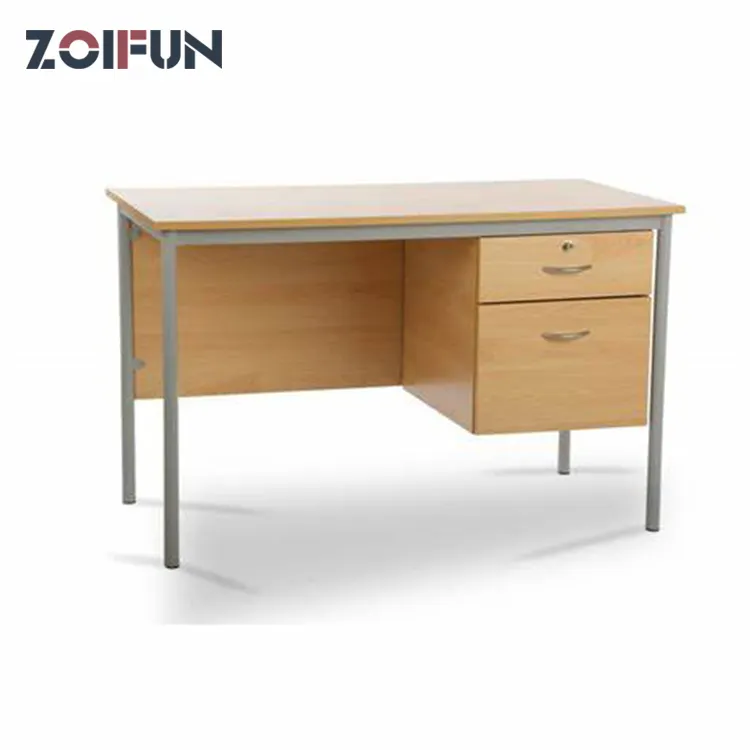 Classical wooden home office furniture office table with lockable drawers teacher office table set