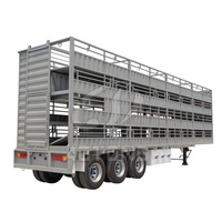 Semi-remorque à 3 essieux pour animaux, remorque pour bétail, transport de bovins, de moutons et de porcs pour le marché australien