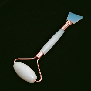 Vendita calda rullo di <span class=keywords><strong>giada</strong></span> viso naturale quarzo <span class=keywords><strong>rosa</strong></span> pietra di cristallo pennello - Product Image 3