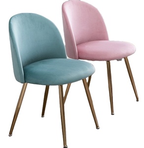 Chaise de salle à manger moderne de luxe en velours capitonné doré avec revêtement <span class=keywords><strong>vert</strong></span> foncé - Chaise <span class=keywords><strong>Vert</strong></span> Silla Verde - Product Image 4