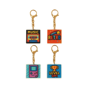 Porte-clés en acrylique imprimé UV double face avec logo personnalisé Porte-clés en plastique durable Porte-clés promotionnel personnalisable - Product Image 1