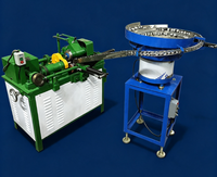 Machine automatique de roulage de filetages pour bases de lampes avec alimentateur vibrant, équipement de formage de filetages de supports d'ampoules de haute précision