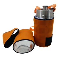 Sac de glace réglable avec bandoulière pour garder le froid dehors pour Mini Keg Cooler Jacket Black Keg Sleeve Keg Bag