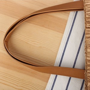 Verano Color sólido Casual paja playa bolso vacaciones ocio vacaciones gran capacidad bolsa de compras con borde con flecos - Product Image 2