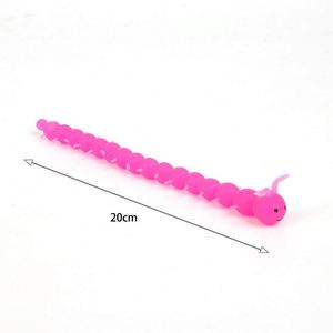 TPR Stress-Relief Elastic Venting Colorful Noodle-Like Ropes, Stretchable Smooth Caterpillar-Shaped <b>Bracelets</b> - Product Image 5