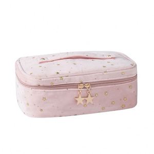 Vente en gros de trousses de maquillage en velours de haute qualité, style tendance, organiseur de maquillage, trousse de toilette, pochette cosmétique en velours - Product Image 2