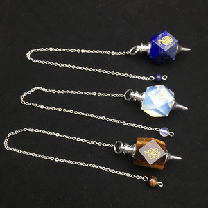 Pendentif Symbole Hexagonal pour Divination Reiki, Hypnotisme, Chakra, Chaîne de Cristal, Pierre de Guérison en Gros, Gemme d'Amour, Art Populaire - Product Image 1